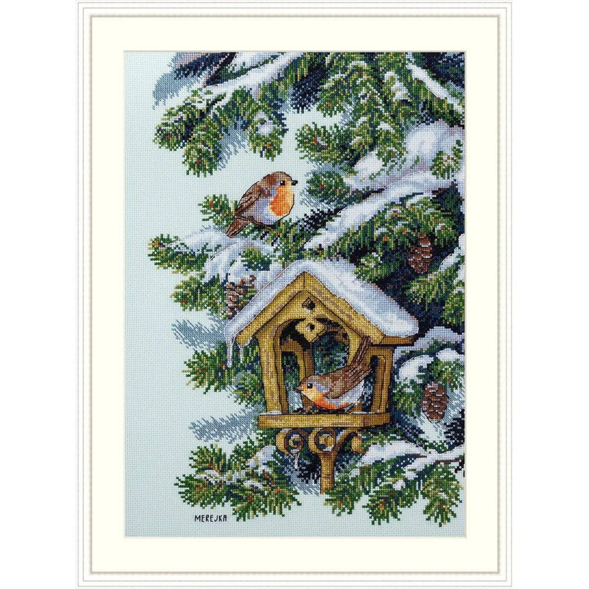 Merejka® Robins Counted Cross Stitch Kit